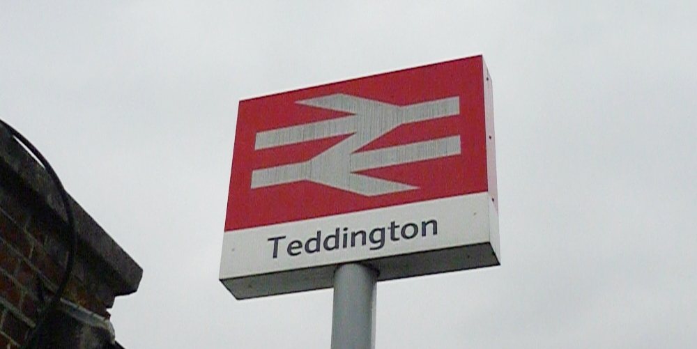 Teddington train sign